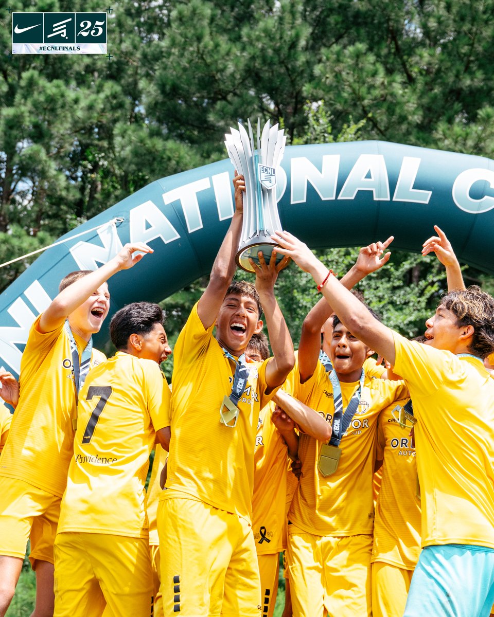 ECNLboys's tweet image. The 2️⃣0️⃣2️⃣5️⃣ U15 ECNL National Champions 🏆 #ECNLFinals