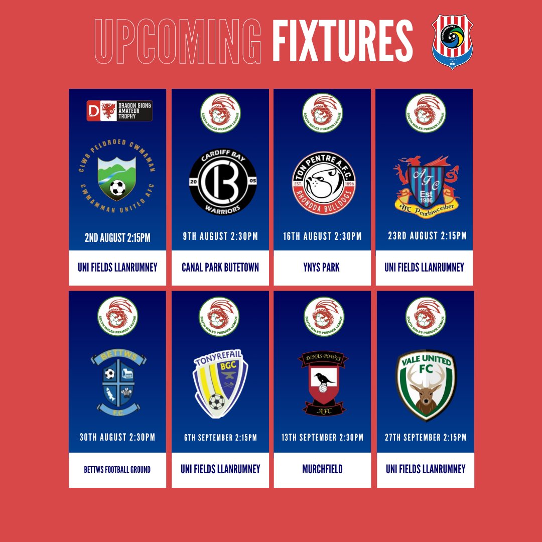 Cosmopolitan FC (@cosmopolitan_fc) on Twitter photo Our first game of the season is an Amateur Trophy match against <a href="/CwmammanUnited/">Cwmamman United AFC</a>
One week later, we play Cardiff Bay Warriors on the opening day of the SWPL Championship season.
#upthemos Our first game of the season is an Amateur Trophy match against <a href="/CwmammanUnited/">Cwmamman United AFC</a>
One week later, we play Cardiff Bay Warriors on the opening day of the SWPL Championship season.
#upthemos