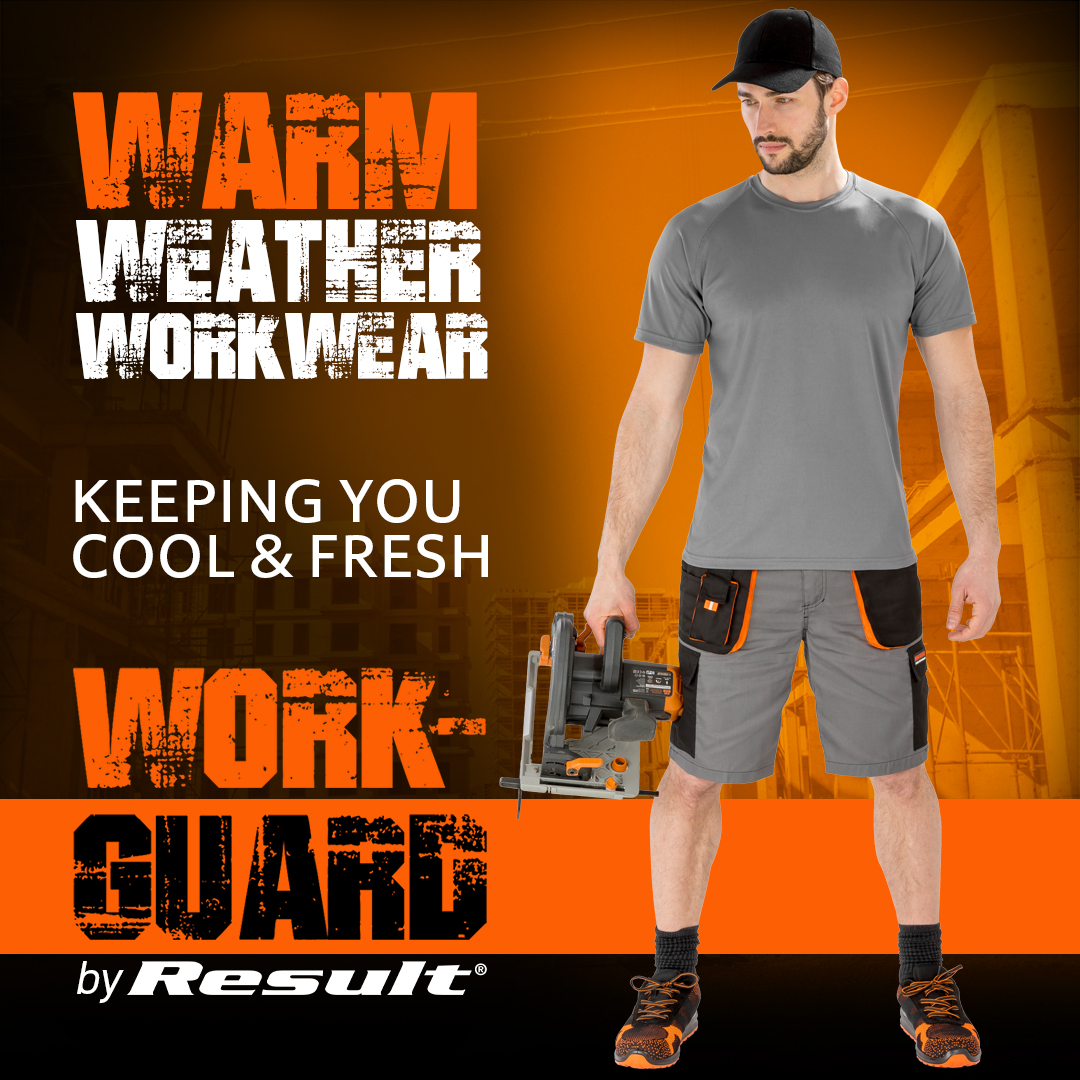WorkGuard's tweet photo. Check out our full range of warm weather workwear. Designed to keep you cool &amp; fresh all day.
Shop now: https://t.co/aWffzpLBiX
#workwear
#tshirts
#shorts
#summer https://t.co/KSMKsnXGfZ