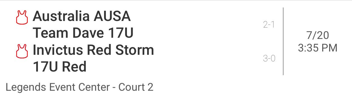 maxmeaney1 (@maxmeaney1) on Twitter photo Hi Coaches,
Venue change for me and my teams final game in Bryan, Texas this weekend vs Invictus Red Storm.
Legends Event Centre - CRT 2 - 3:35pm
Come check me and my team out
<a href="/AUSA_Hoops/">AUSA Hoops</a>
<a href="/jordanemullan/">Jordan Mullan</a> Hi Coaches,
Venue change for me and my teams final game in Bryan, Texas this weekend vs Invictus Red Storm.
Legends Event Centre - CRT 2 - 3:35pm
Come check me and my team out
<a href="/AUSA_Hoops/">AUSA Hoops</a>
<a href="/jordanemullan/">Jordan Mullan</a>
