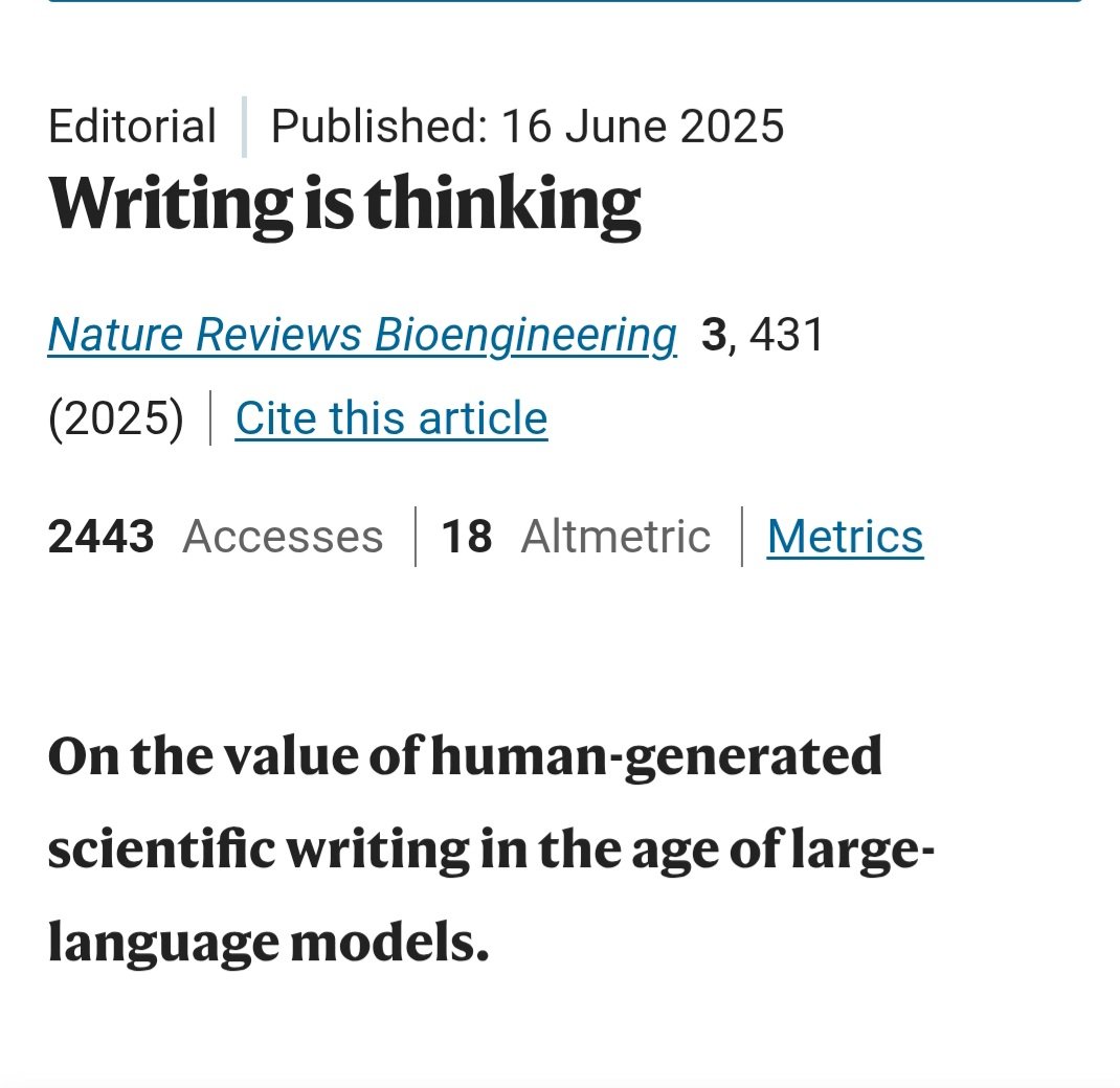 nature.com/articles/s4422…

The case for writing in the era of generative AI