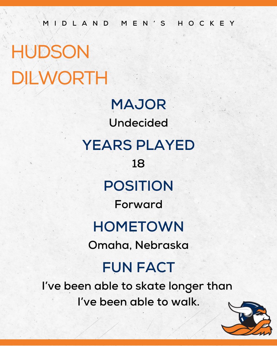 🚨INCOMING WARRIOR🚨

New season, new faces on the ice🏒 Get to know Hudson Dilworth as he gears up for the 2025-2026 season!

#Midlanduniversity #Midlandhockey #warriors #nebraska