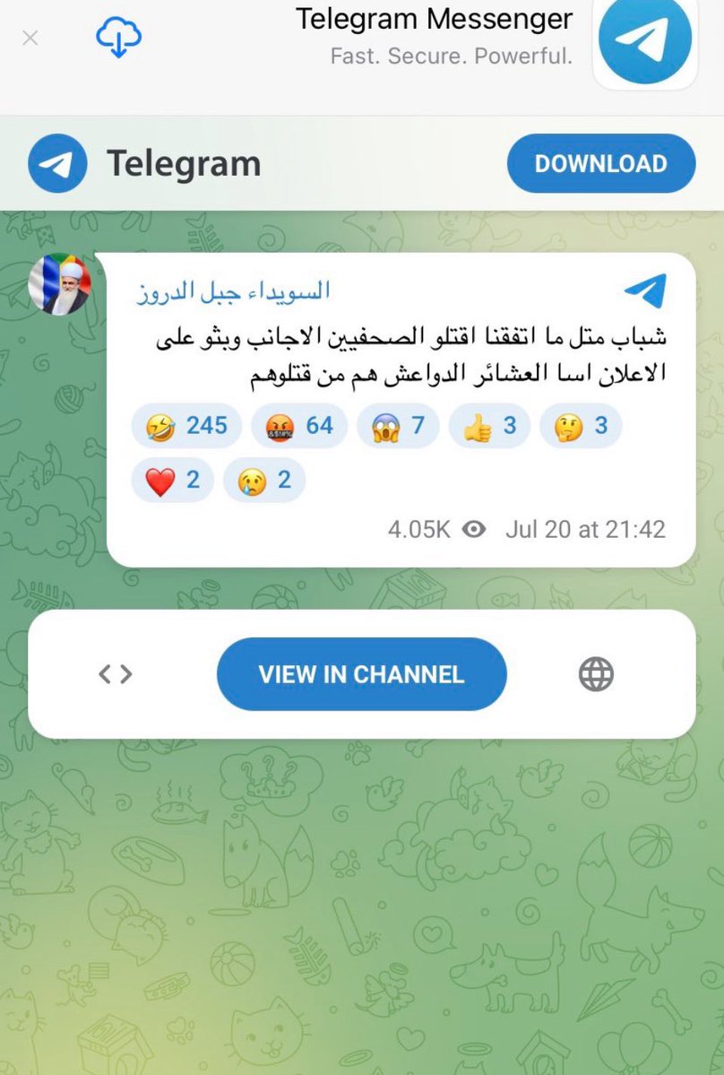 #Share 

#Druze_gangs are plotting to kill #foreign_journalists in #Sweida and accusing Bedouin tribes of the killing.

#Save_Sweida_from_Alhijri_criminal_gangs