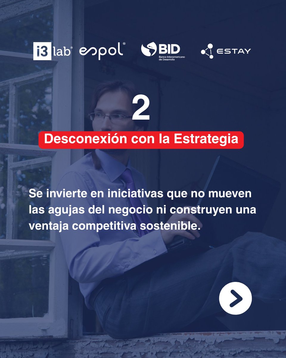 i3labespol's tweet image. ¿El costo oculto de innovar sin GESTIÓN? Recursos desperdiciados, talento frustrado y desconexión estratégica.

La solución es un marco directivo. ¡Aprende a construirlo en nuestro Diplomado!

Descuentos de hasta 90% para grupos empresariales. Postula en: i3lab.org/diplomado-inno…