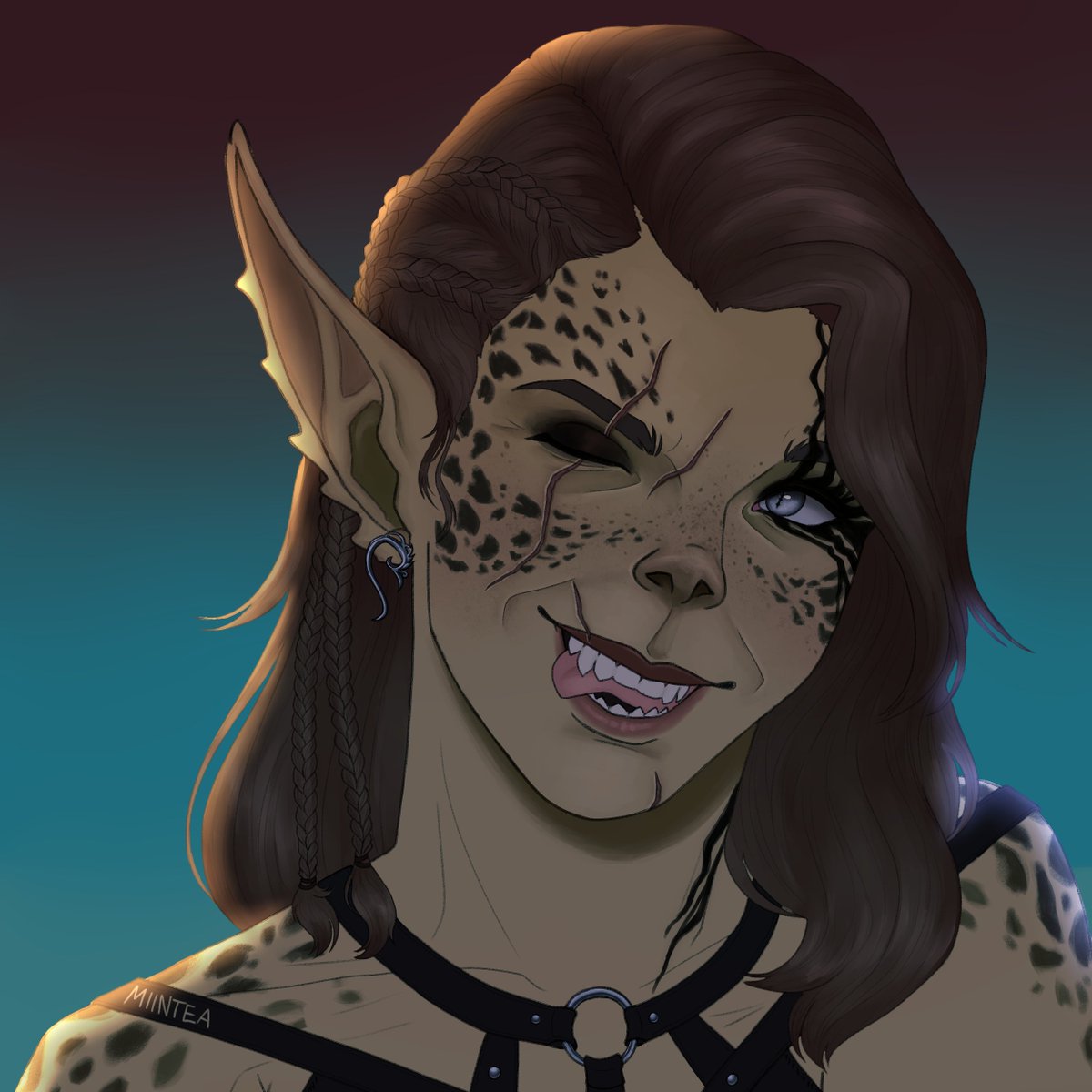 MerrynGith's tweet image. Look at these pieces I comm'd from @_miintea_ !! Her art is stellar and you should commission her! She did justice for my little gith!