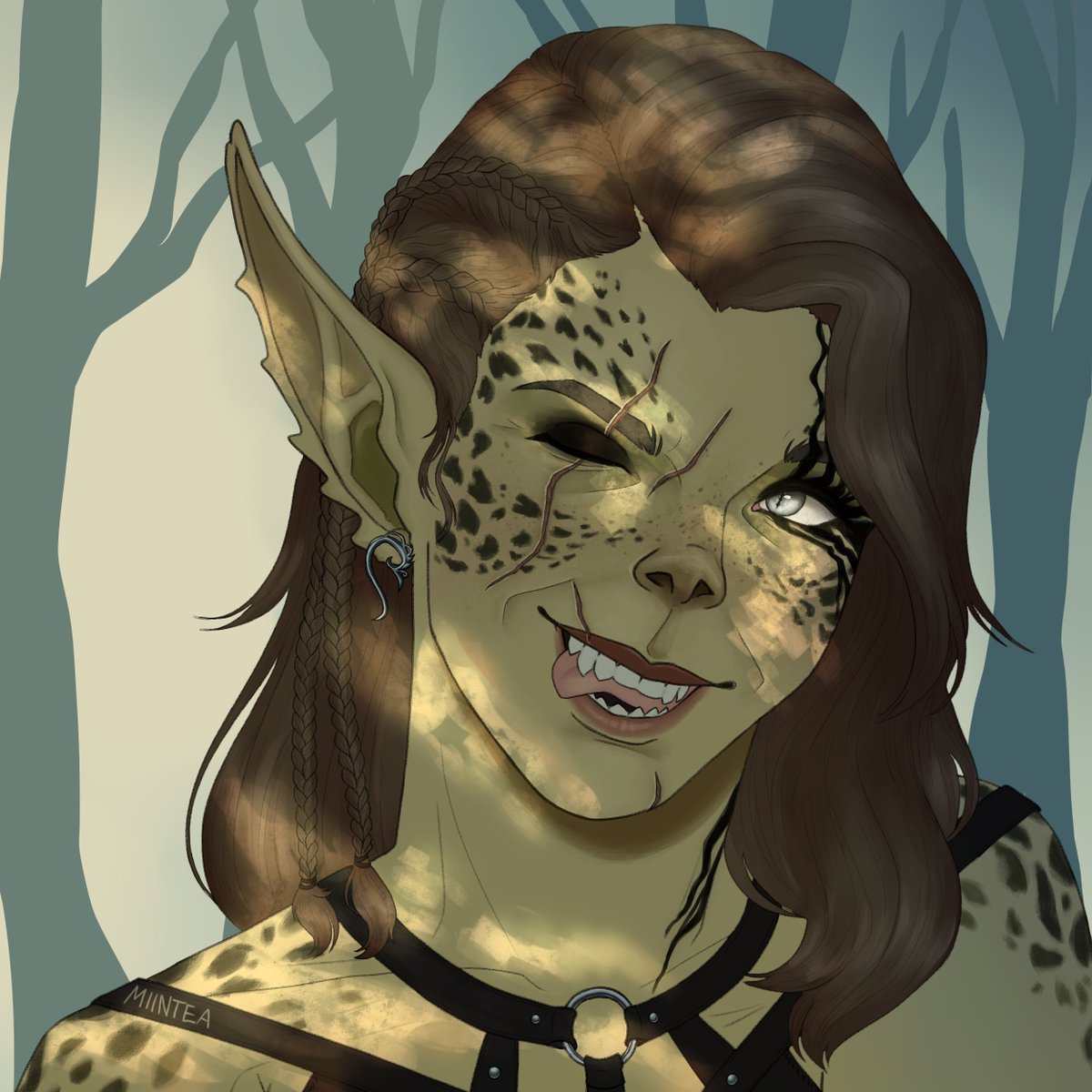 MerrynGith's tweet image. Look at these pieces I comm'd from @_miintea_ !! Her art is stellar and you should commission her! She did justice for my little gith!