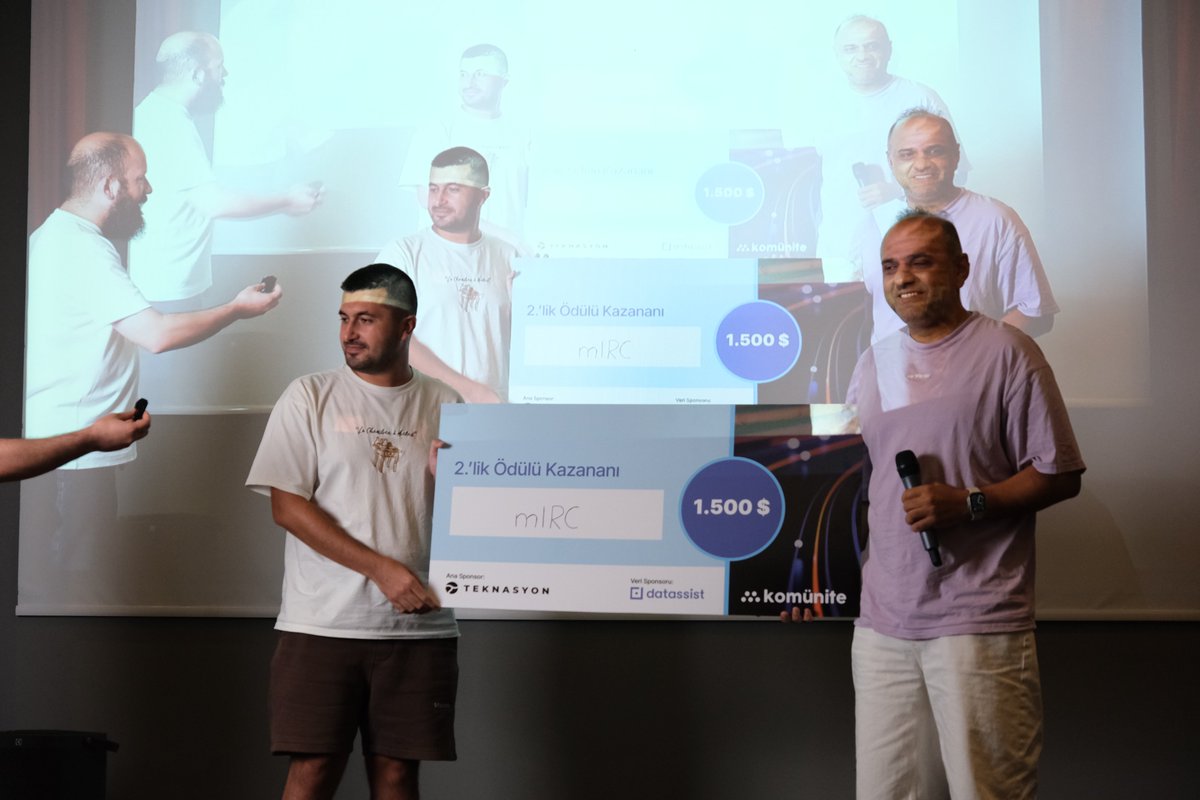 komunitecomtr's tweet image. Türkiye'nin ilk MCP Hackathon'unda kazananlar belli oldu!
12 saat süren yarışmaya 30 takım halinde toplam 44 katılımcı katıldı. Kazananlar jürilerimiz tarafından belirlendi:
🥇 Burak Tahtacı (@btahtaci) & Polat Tahtacı - CalMCP
🥈 Muhammed Kılıç - mIRC
🥉 Mehmetcan Bozkuş…