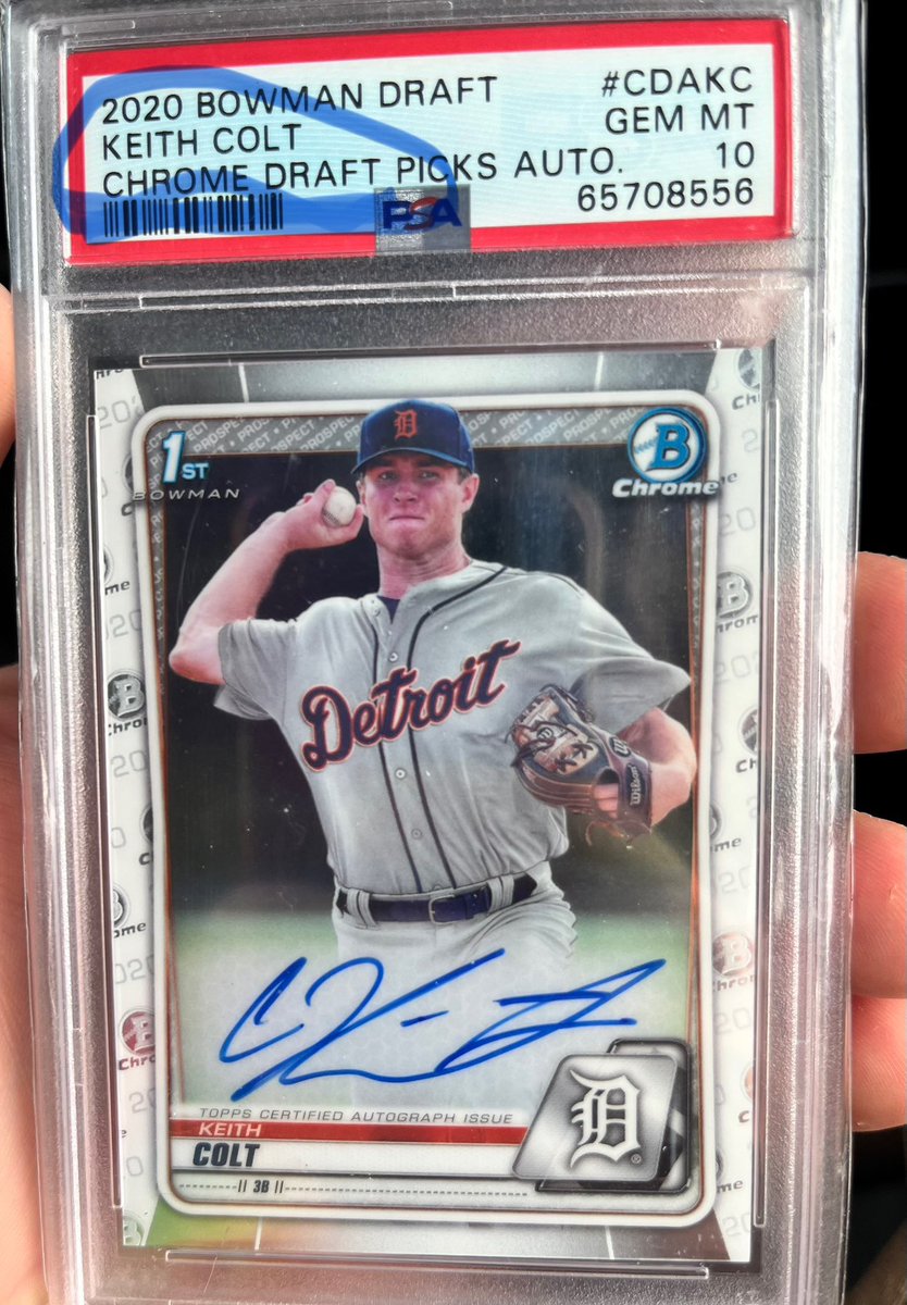 MFerg35's tweet image. Would PSA reholder/relabel this card if I sent it in? They had issues since Colt Keith has 2 first names 🤦‍♂️ @PSAcard #derp #PSA10