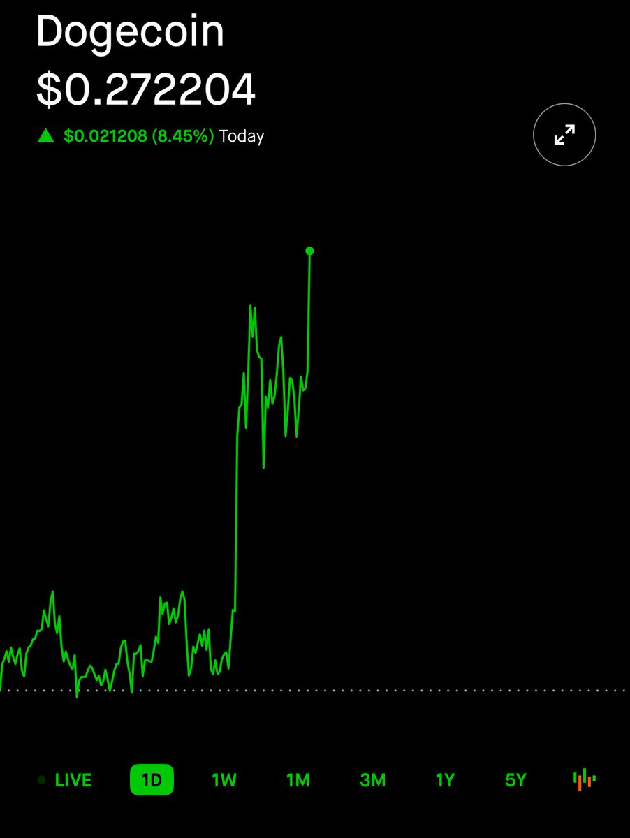 Dogetothemoon's tweet photo. DOGE 🚀 $0.27 

You are not bullish enough 😎 https://t.co/xI83X1WJpr