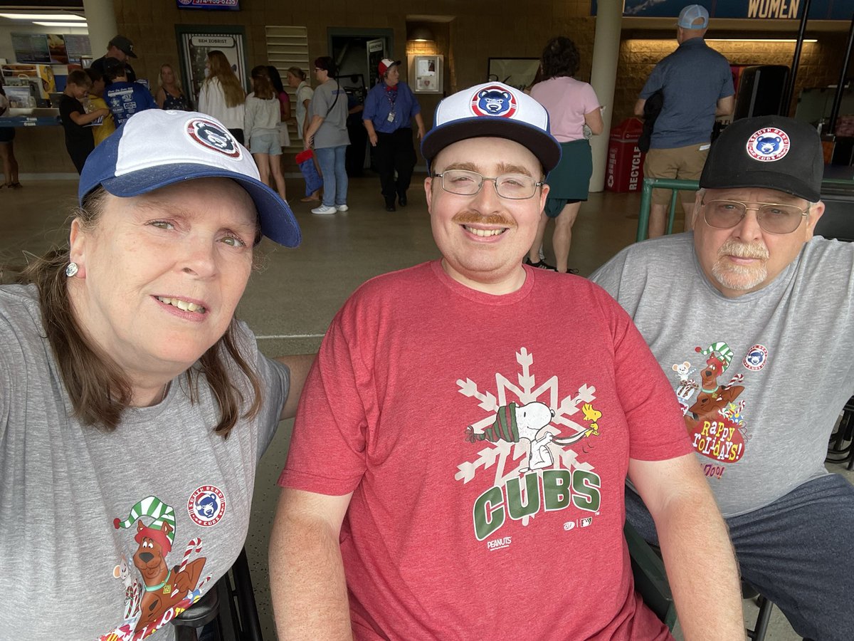 Pinkmustang's tweet photo. @SBCubs #SBCubs We are at the South Bend Cubs game today. It’s Christmas in July today. https://t.co/qKRZ7g0HW2