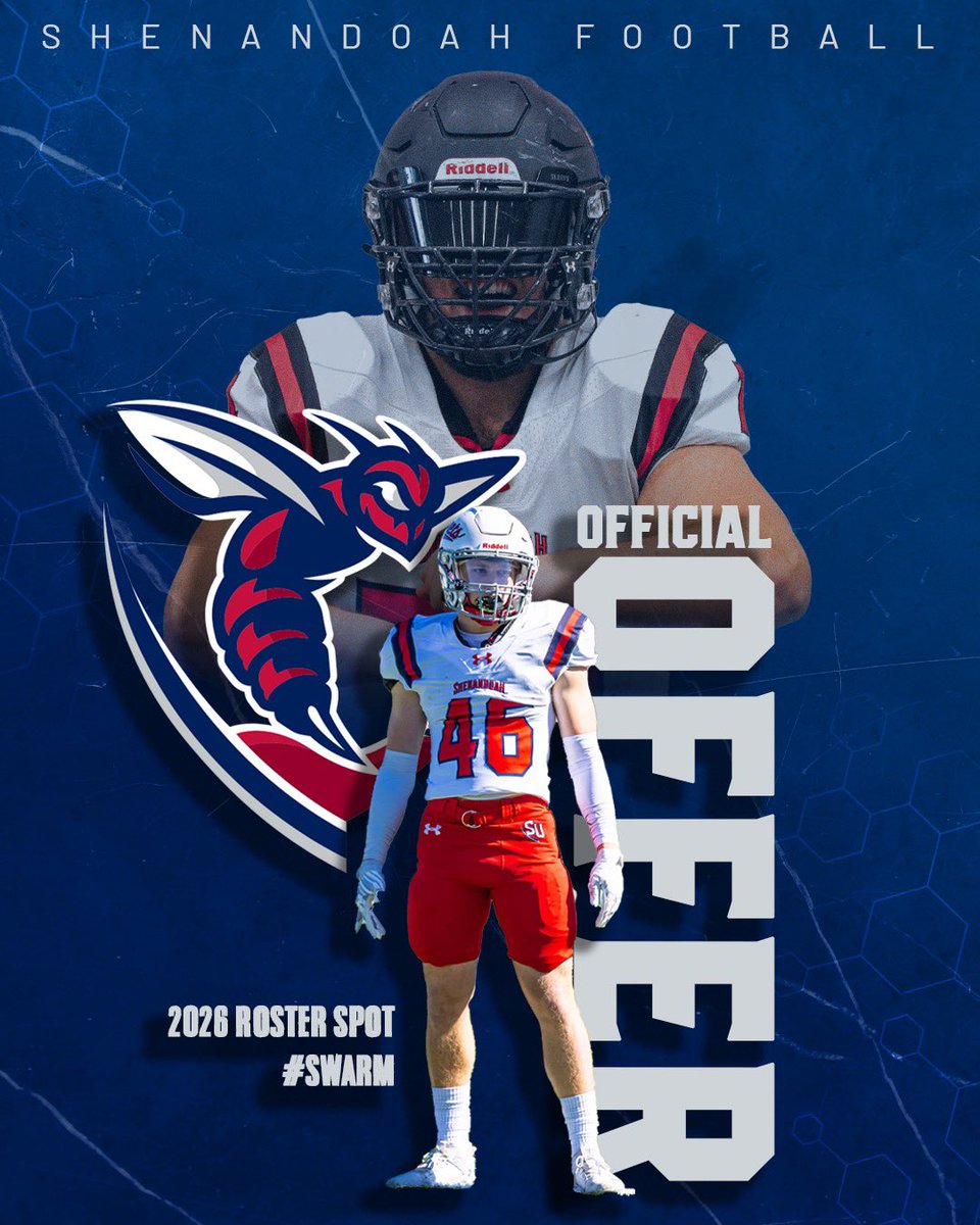 Logan Hammond (@hammond_lo57097) on Twitter photo After a great camp <a href="/SUhornetsFB/">Shenandoah Football</a> this morning and conversation with <a href="/S_Hodgin/">Stan Hodgin</a> I’m excited to receive my first Offer from Shenandoah University
<a href="/S_Hodgin/">Stan Hodgin</a> <a href="/56ways/">KalvinOliver</a> <a href="/Br0ckMcCullough/">Brock McCullough</a> <a href="/CoachSandman1/">Juwuane Sandridge</a> After a great camp <a href="/SUhornetsFB/">Shenandoah Football</a> this morning and conversation with <a href="/S_Hodgin/">Stan Hodgin</a> I’m excited to receive my first Offer from Shenandoah University
<a href="/S_Hodgin/">Stan Hodgin</a> <a href="/56ways/">KalvinOliver</a> <a href="/Br0ckMcCullough/">Brock McCullough</a> <a href="/CoachSandman1/">Juwuane Sandridge</a>