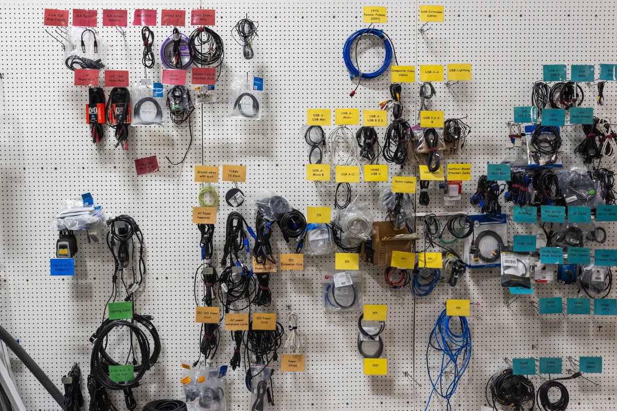 reliantmediallc's tweet image. Great AVL starts with great systems, even behind the scenes.
Our cable wall is the backbone of staying organized, prepped, and always on time.
#ProcessMatters #AVLSolutions #ReliantMedia