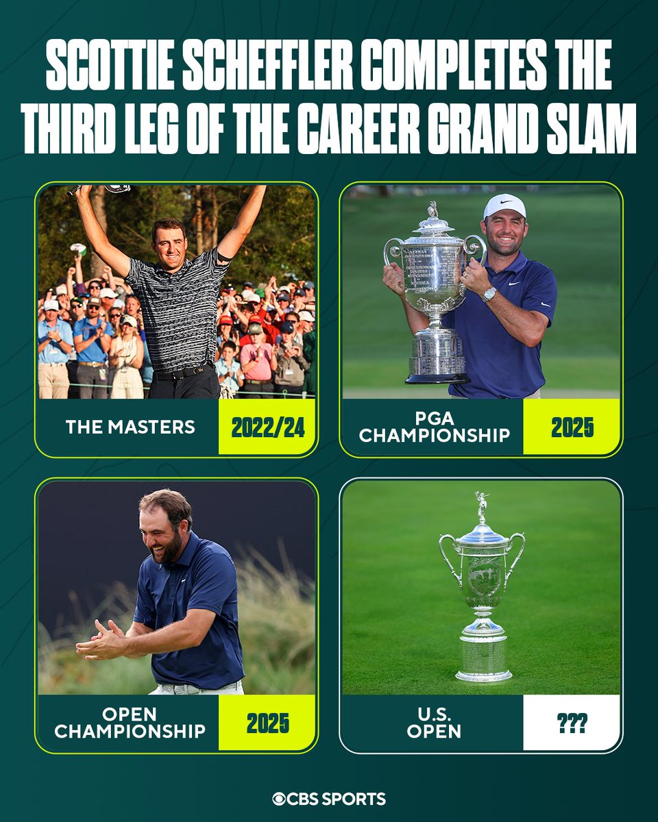 GolfonCBS's tweet image. How long do you think it will it take to complete the Scottie Slam? 🤔