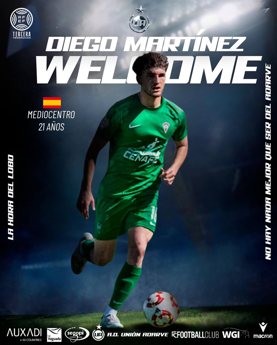 🚨 𝐅𝐈𝐂𝐇𝐀𝐉𝐄𝐒 | ¡Fichaje TOP!

💪🏻 ¡Diego Martínez es nuevo jugador del Adarve! Tras 32 partidos y 4 goles la temporada pasada siendo sub23, Diego viene a sumar desde ya en el centro del campo.

🐺 ¡Bienvenido a la guarida, bienvenido a tu nueva casa!