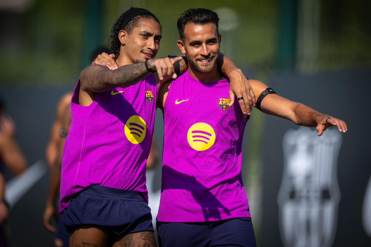 ericgm3's tweet image. Back with the team! 🔙✅
Primera setmana d’entrenaments acabada, seguim preparant-nos pel que ve! #ForçaBarça 💙❤️