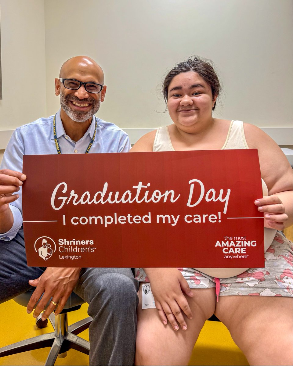 ShrinersLex's tweet image. Congrats, Micah, on graduating from care! Now 19, the Hartford, Ky., native is off to college to major in fashion (so cool!!) We can't wait to see what you do next 💖