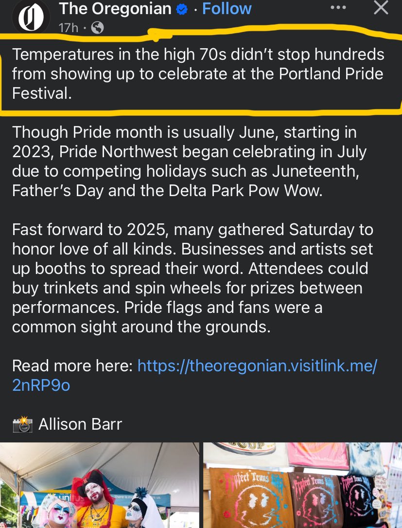 oregoncitizen_'s tweet image. Look at this from The Oregonian…
“temperatures in the high 70s…” 😂🤣
Just can’t help themselves…pushing the climate narrative at every opportunity