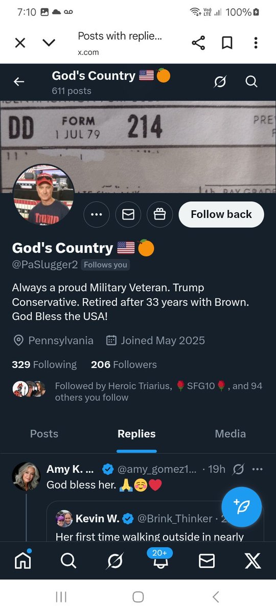 KJW (@hawkesbay69) on Twitter photo This military veteran has only 206 followers can we please get him alot more please give <a href="/PaSlugger2/">God's Country 🇺🇸🍊</a> a follow, repost 💪🫶👊💥💯🇺🇸🫡 This military veteran has only 206 followers can we please get him alot more please give <a href="/PaSlugger2/">God's Country 🇺🇸🍊</a> a follow, repost 💪🫶👊💥💯🇺🇸🫡