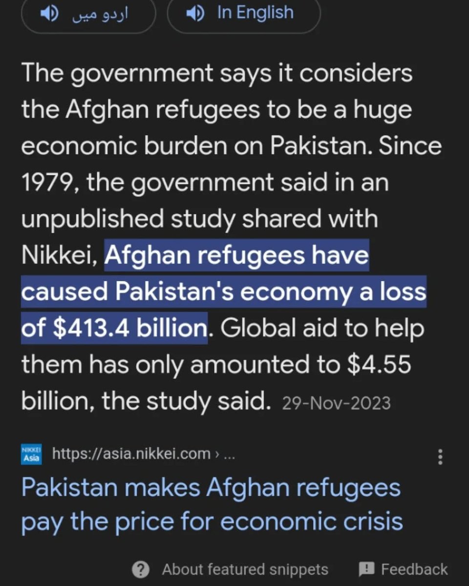 PakDefence_'s tweet photo. Look at his Twitter account,he completed his degree from Pakistan and he is pro Indian anti Pakistani. And here he is lying as well, international aid for Afghan refugees in last 46 years was less than $4 billion while Afghan refugees caused damage of more than $400 billion. https://t.co/pdUzkMFjqp