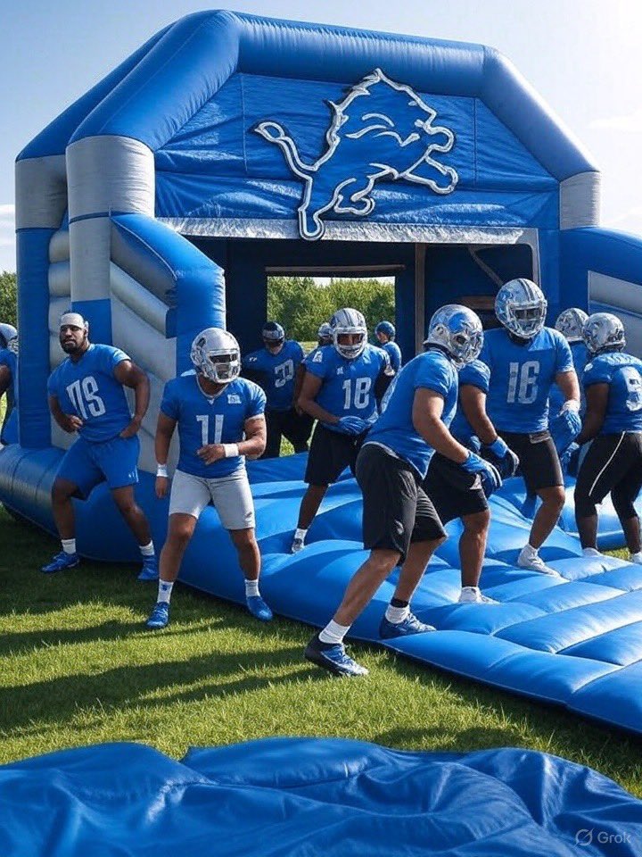 FuncleJay's tweet image. Training camp has been relocated to the bouncy castle until further notice. #OnePride