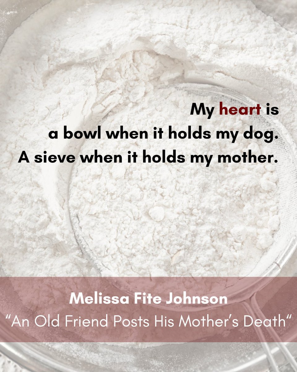 We were floored by this simple poem about the complexity of love. Read "An Old Friend Posts His Mother's Death" by Melissa Fite Johnson in Issue 4.
asteralesjournal.com/1-3-johnson-ma…