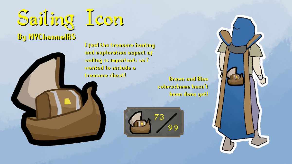 NYChannelRS's tweet image. My OSRS Sailing Skillcape / Icon submission ⛵️🏝️ @OldSchoolRS