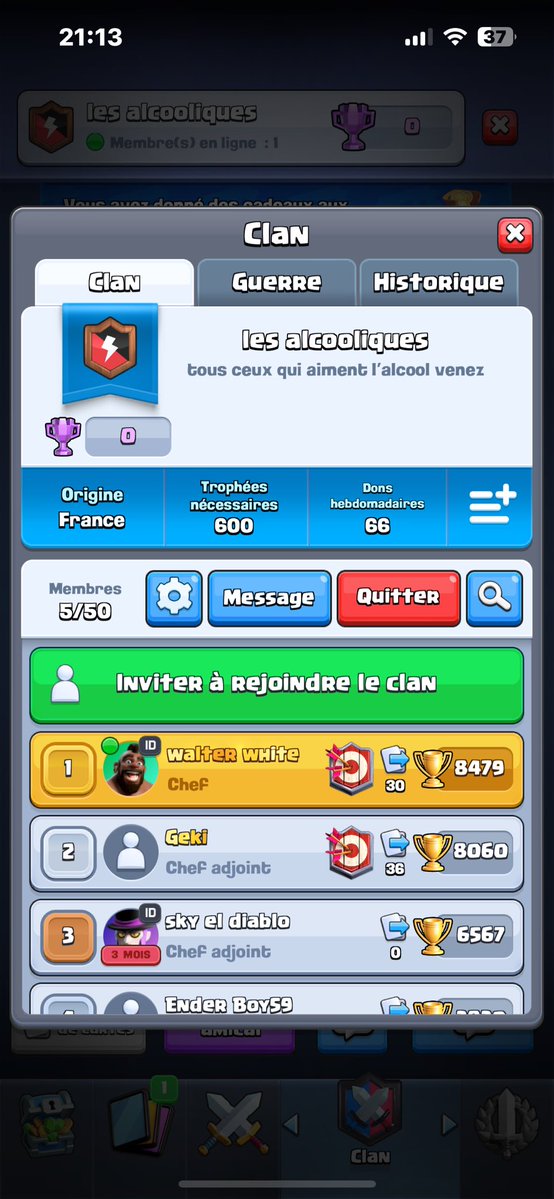 DiegTwt's tweet image. Rejoignez le clan qu’on fasse des guerres ensemble !
