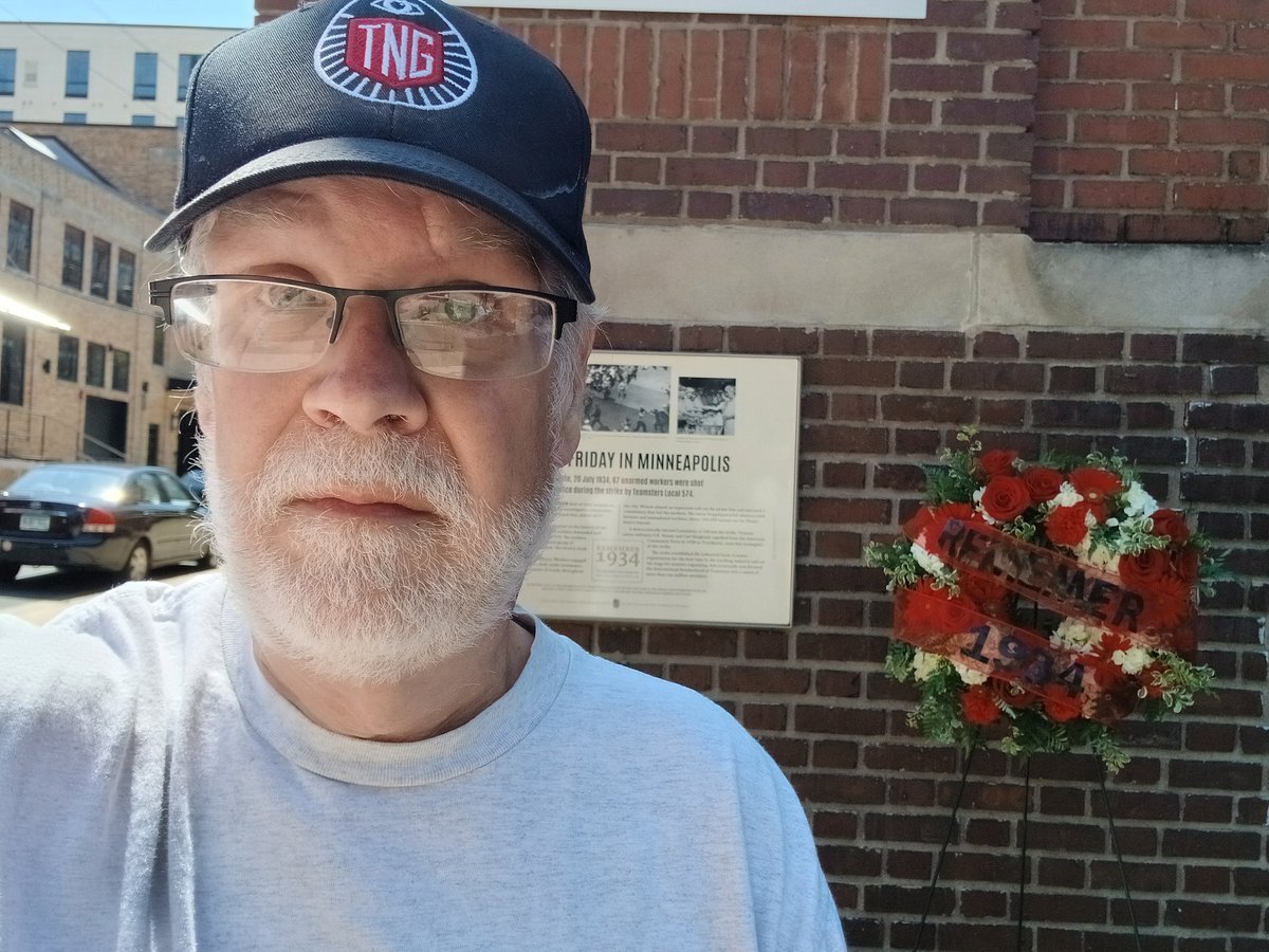 larryn1966's tweet photo. Today marks the 91st anniversary of the Minneapolis Teamsters strike.  The strike that made Minneapolis a union town. The rights we enjoy as workers have come because of those who fought and died before us. https://t.co/dW9Plz9J81