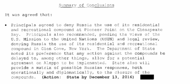 bears_with's tweet image. Obama, Kerry, Nuland, Clapper etal decided in secret on Dec 9 2016 to close Russian embassy properties in NY as pressure for Syria war aims. odni.gov/files/ODNI/doc…