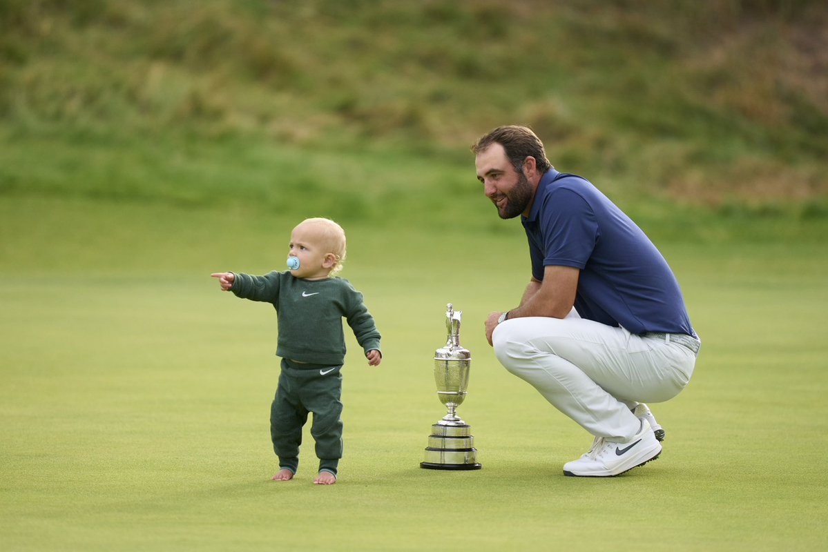 kclairerogers's tweet image. 14-month old Bennett Scheffler now has 8 Tour wins*, the same number as Keegan Bradley, Patrick Cantlay, Billy Horschel and Stewart Cink
*including the Olympic gold medal here