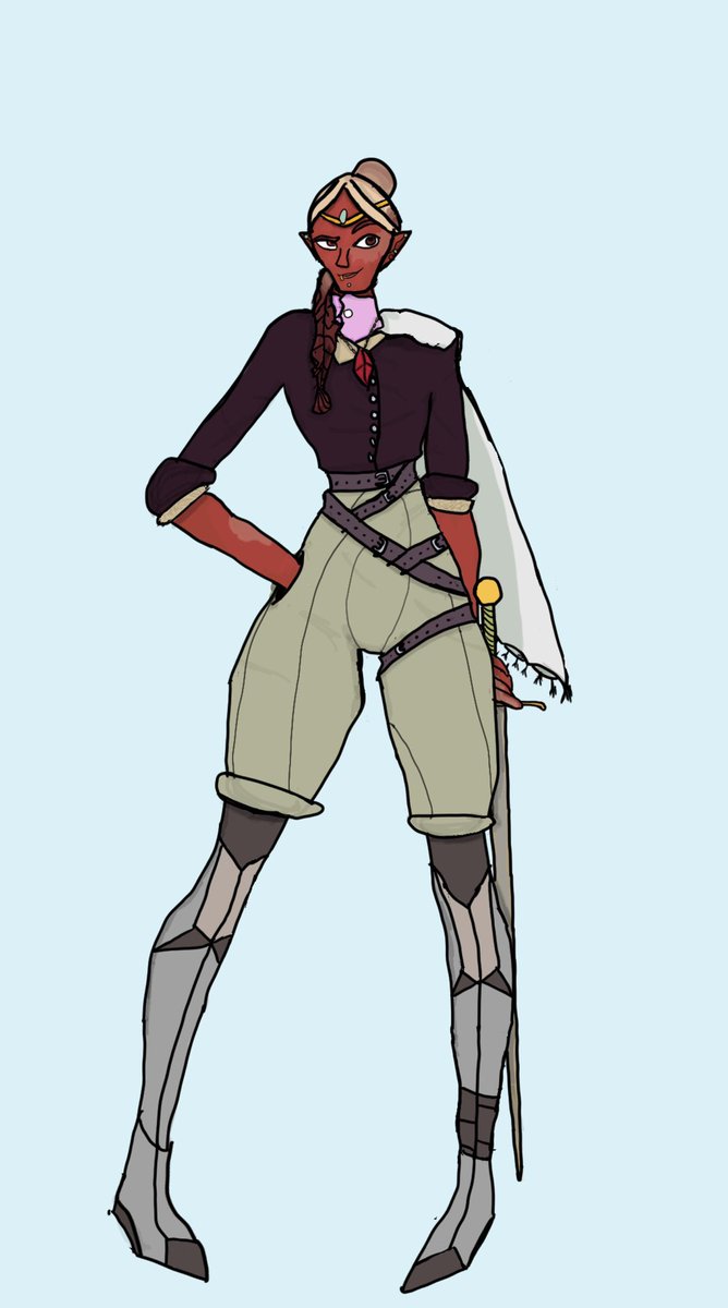 soup_ey's tweet image. Just realised I never posted the other half of the new dnd character, Tiristarx!!