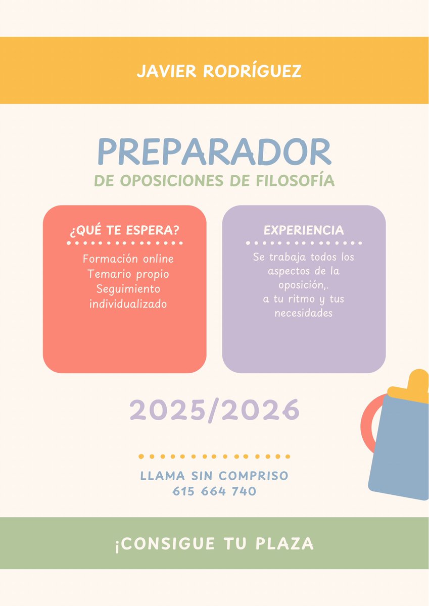 JaComellas's tweet photo. ¡Consigue tu plaza! 
Quedé el primero de mi oposición.
Preparo oposiciones de Filosofía para toda España, modalidad online (con todo el material disponible). Preparamos todas las partes de la oposición. Pregunta sin compromiso. https://t.co/B1gpPOOiLp