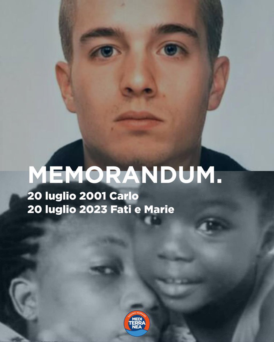 24 anni fa, a #Genova, Carlo Giuliani veniva ucciso durante le manifestazioni contro il vertice del #G8. Carlo aveva 23 anni. Protestava, come tanti e tante, contro un ordine globale ingiusto che sfrutta, respinge, esclude.

#20Luglio2001                                      1/3