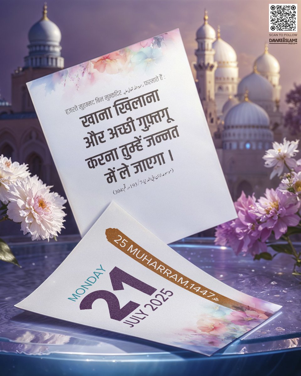 अस्सलामु अलैकुम

*आज की अच्छी बात*
25 मुहर्रम 1447ھ
21 जुलाई 2025, सोमवार  💯💐💚

#JusticeForAssamMuslims