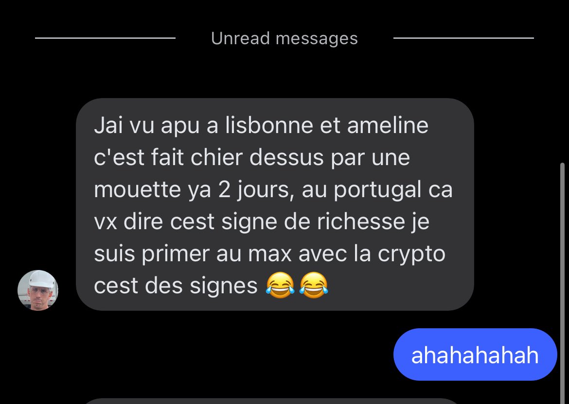 Mc_Gino33's tweet image. βI saw Apu in Lisbon, and Ameline got pooped on by a seagull two days ago. In Portugal, they say itβs a sign of wealth. Iβm super pumped with crypto, these are signs ππ.β
Can you see the sign ?
Can you feel it ?
$APU repricing will leave CT shocked