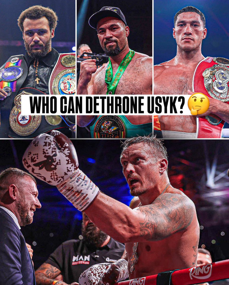 dictateboxing's tweet image. Is there anybody capable of dethroning Oleksandr Usyk? If so, who? ๐คโ๏ธ
๐ฅ Moses Itauma?
๐ฅ Joseph Parker?
๐ฅ Jai Opetaia?