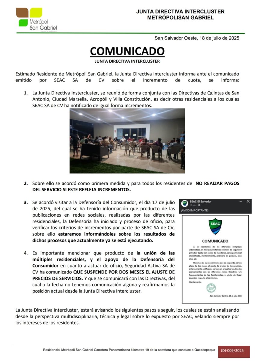 InterclusterMSG's tweet image. COMUNICADO