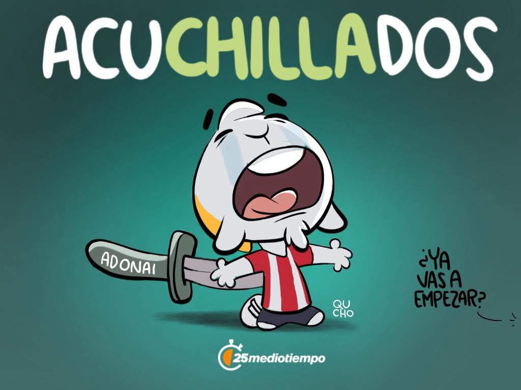 acuCHILLAdos... Cartón: @qucho #MonerosFutboleros #Qucho #Chivas