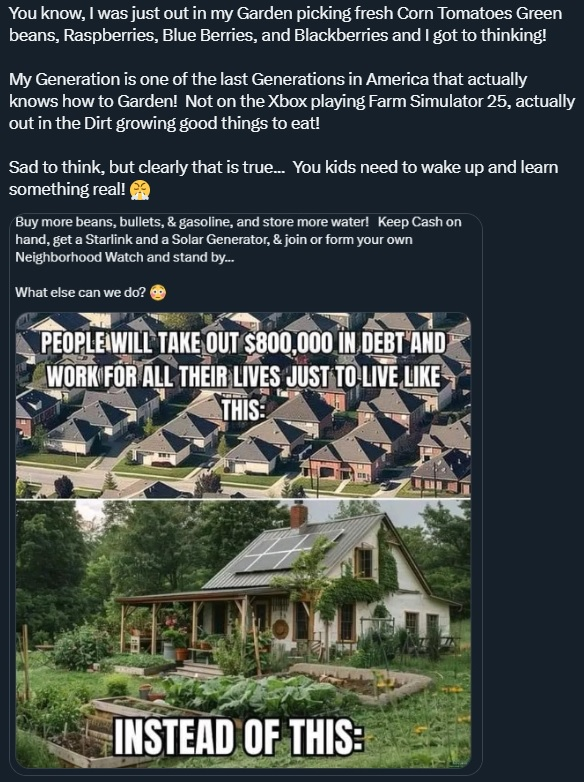 <a href="/elonmusk/">Elon Musk</a> Never go for a Run, your knees do not need that crap!

Learn to Garden instead...