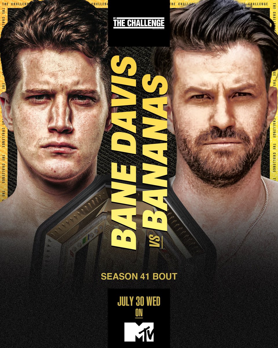 BenTheBaneDavis's tweet image. 10 Days Left. ⚔️
Time to peel the GOAT’s banana 🍌
#TheChallenge41 | July 30th at 8pm EST