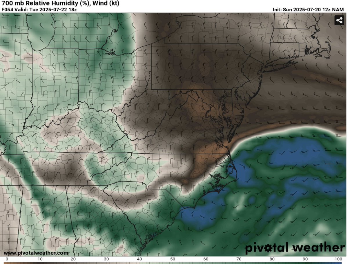 LoganGilesWx's tweet image. Tuesday will be the best day in awhile with northerly flow bringing temperatures to near 80˚F. Dry airmass with low humidity expected