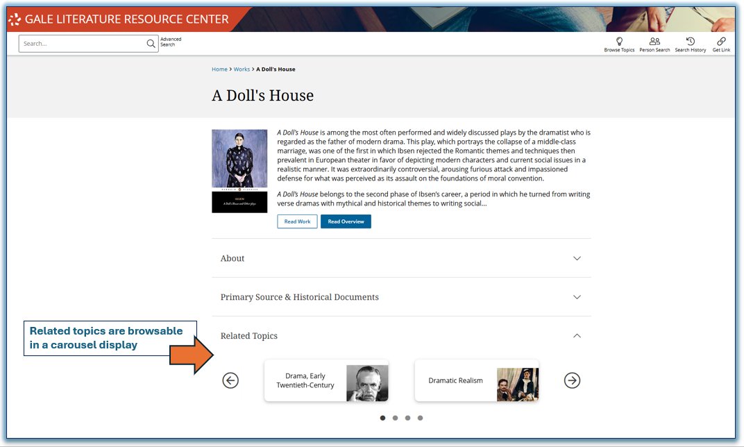 What’s changing in Gale Topic Pages
Coming soon!
• Easier navigation
• Expandable menus
• Consistent look
Related topic pages carousel. A faster, smarter way to find what you need.

Read the blog post to see which products are included
blog.gale.com/coming-soon-a-…