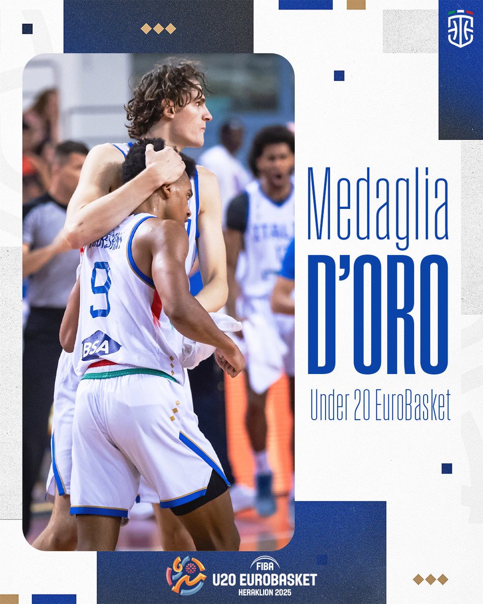 Passo dopo passo, oltre ogni infortunio, oltre ogni avversità: ragazzi d’𝐎𝐑𝐎. 💙🥇

#Italbasket x #U20EuroBasket