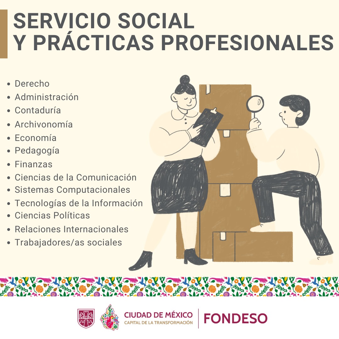 Fondo para el Desarrollo Social (@fondesocdmx) on Twitter photo 🧐 ¿Sabías que puedes hacer tu servicio social o prácticas profesionales en Fondeso?
📩 Para mayores informes envía un correo electrónico a:
servicio.social@fondeso.cdmx.gob.mx
#FondesoContigo #FondesoEnAcción 🧐 ¿Sabías que puedes hacer tu servicio social o prácticas profesionales en Fondeso?
📩 Para mayores informes envía un correo electrónico a:
servicio.social@fondeso.cdmx.gob.mx
#FondesoContigo #FondesoEnAcción