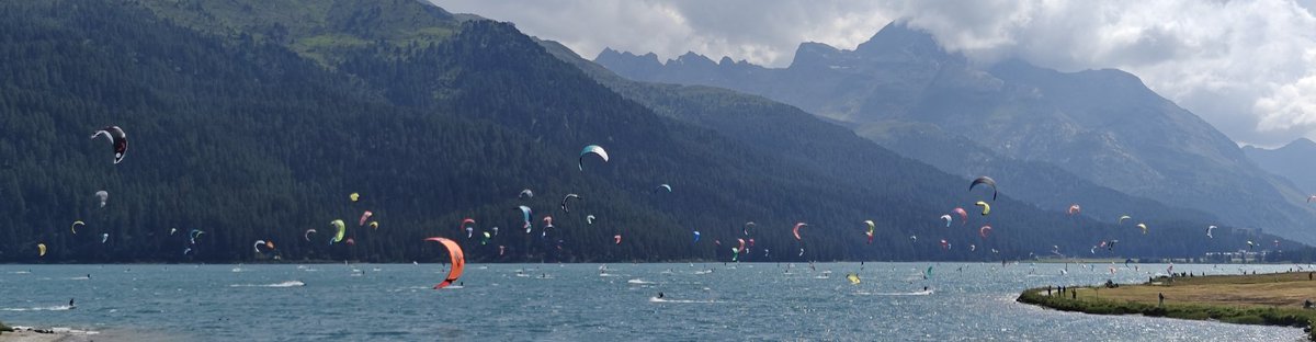 WhitneyTilson's tweet image. Lake Silvaplana (a few miles from St. Moritz) is one of the top kiting/windsurfing spots in the world (despite the frigid waters that require thick wetsuits). I counted roughly 100 kites (almost all with foil boards) and a dozen windsurfers out there today - I wanted to join…