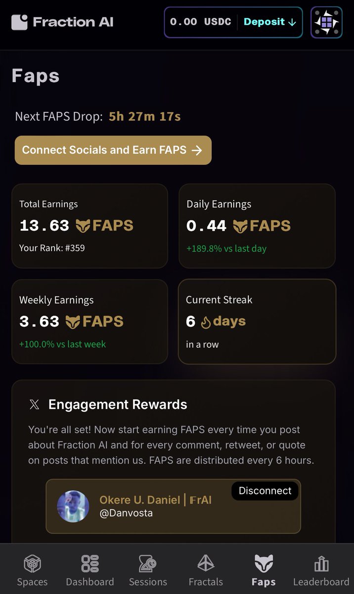 Danvosta's tweet photo. 0.44 FAPS , not much but not bad either
Pretty good for a newcomer like me 

Study @FractionAI_xyz , Study Fapping

Hope y’all have gotten your points update for today?

If you haven’t, comment and tag Fraction AI in the comment section 👇 

Stay jiggy and a blissful Monday ahead https://t.co/O6i3qHwC7A