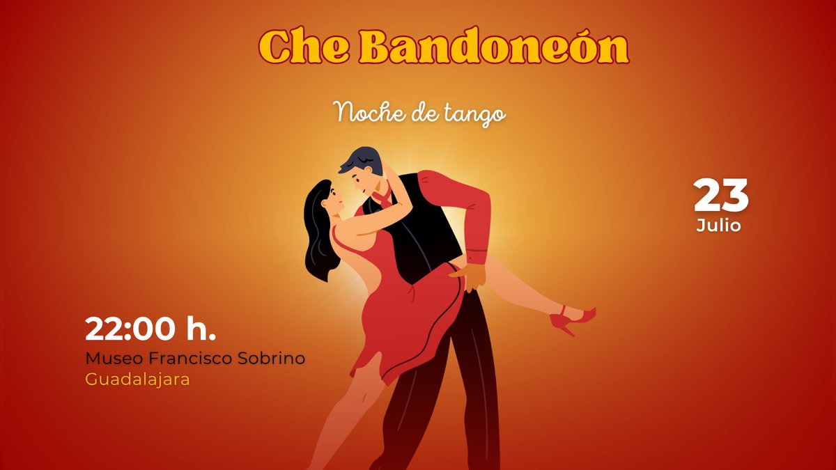 🎶✨ Una noche de tango inolvidable en Guadalajara 💃🕺

📍 Museo Francisco Sobrino
📆 22.00h.
🎟️ Entrada libre hasta completar aforo

Organiza: @aytoguadalajara

#TangoEnGuadalajara #CulturaGuadalajara #HotelGuadalajara #hotelguadalajaraconferencecenter #AffiliatedByMelia