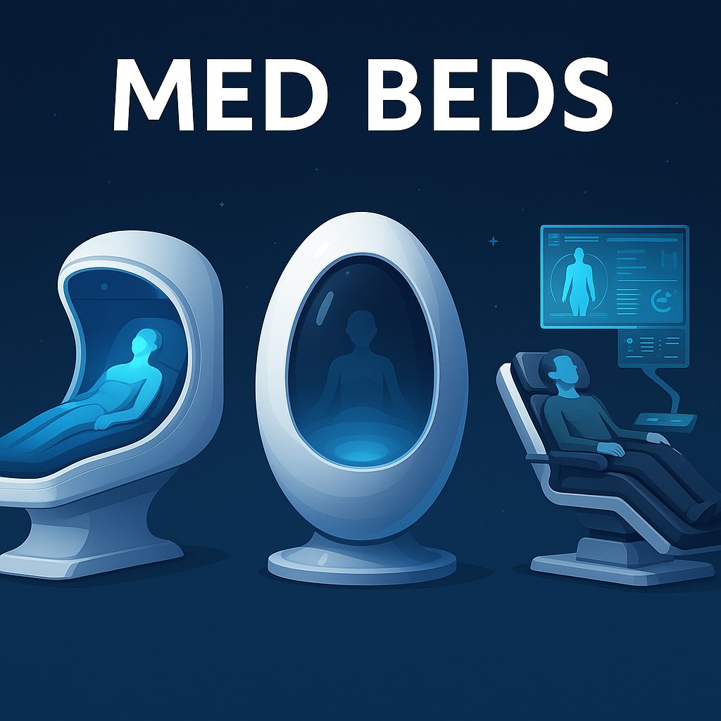 GalacticArrival's tweet image. Med Beds are not fiction. They are part of your future.
These advanced healing technologies operate through frequency, plasma, and quantum fields. They do not treat symptoms, they restore original energetic templates. Med Beds scan the body at the subatomic level, recalibrating…