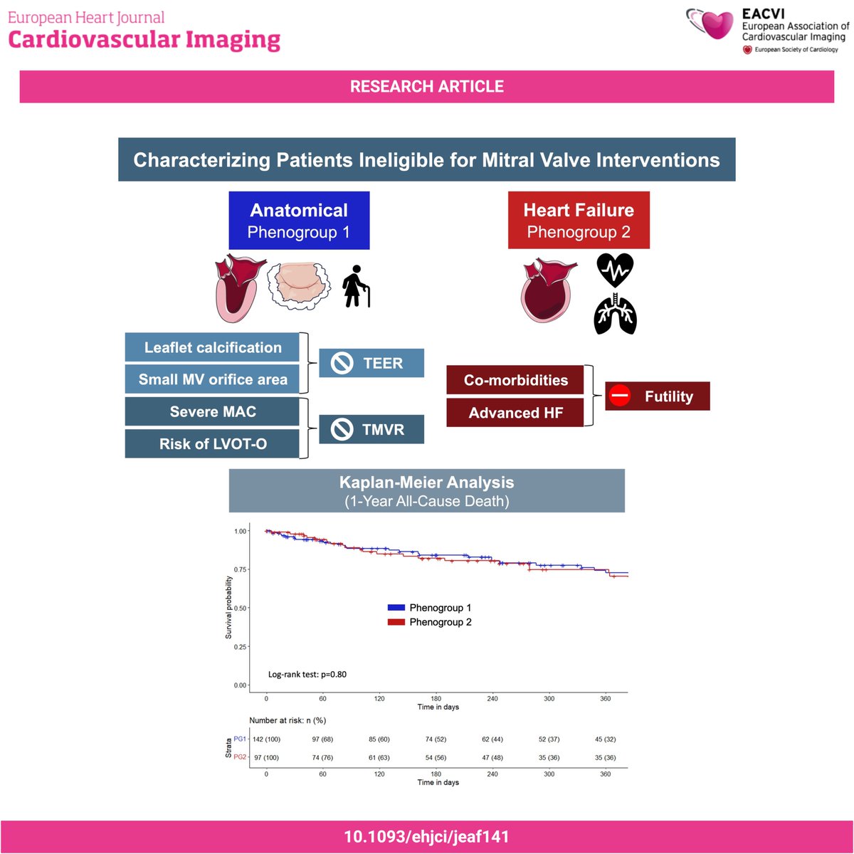 EHJCVIEiC's tweet image. #EHJCVI 🧠 Is unsupervised clustering useful to classify high-risk MR patients ineligible for surgery? 🤖 This study identified two distinct clusters. Was mortality different between them? What were their characteristics? 📊 Read more 👉 doi.org/10.1093/ehjci/…