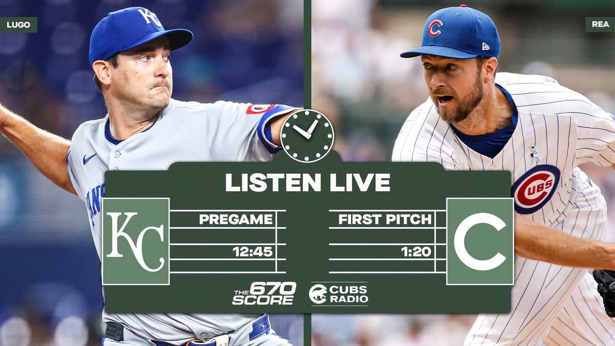 670TheScore's tweet image. #Cubs Game Day! ⚾️
Tune in on The Score:
⏰ 12:45 pm pregame
🎙️ @PatandRon670 & @ZachZaidman
📻 670 AM, 104.3 FM HD-2
📱 Audacy app
The Score is your home for Cubs baseball!